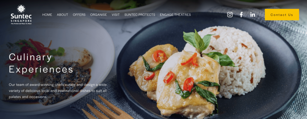 Food Photographer Singapore Suntec International website