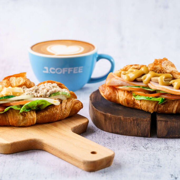 Food photography singapore J.CO two croissant